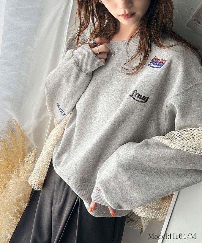 日本 Classical Elf - Java 裏起毛隨性logo長袖上衣-炭灰