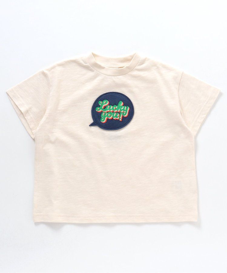 日本 BREEZE - 彩色標語短袖上衣-寶石藍