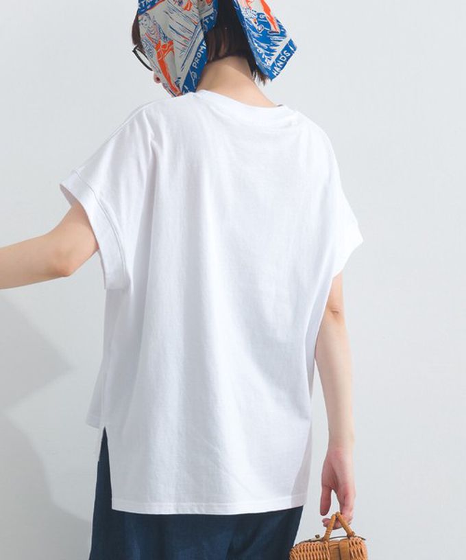 日本 Lupilien - 16OE天竺棉 貓咪印花短袖上衣-白