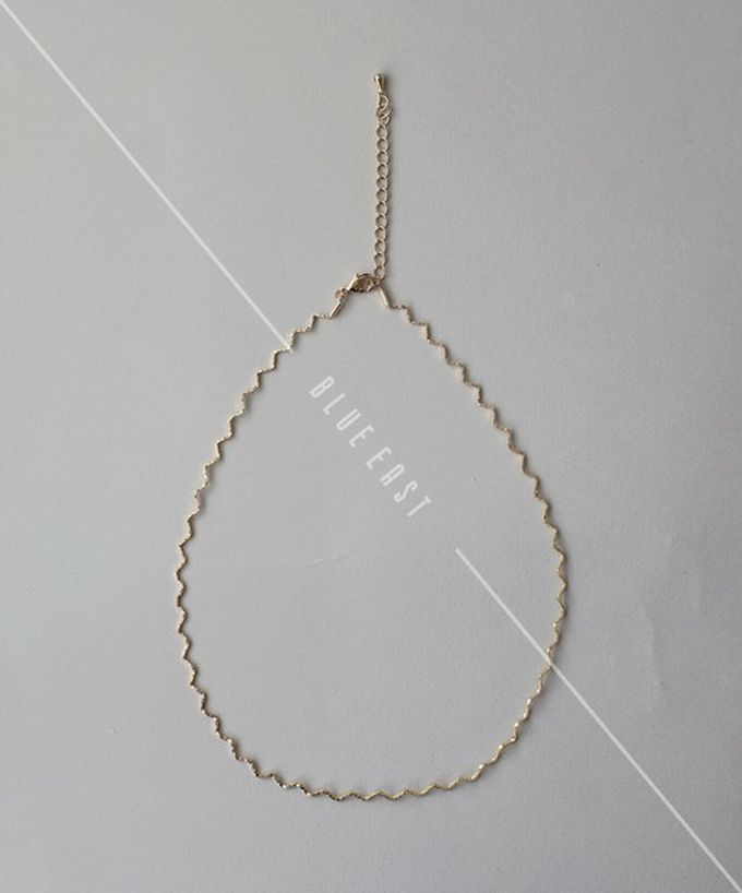 日本 BLUE EAST - 韓國製 珍珠波浪優雅雙層項鍊-金