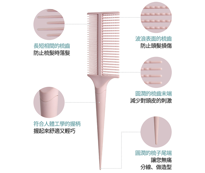 韓國 F3 systems - 3in1不拉扯魔法順髮梳(2入組)