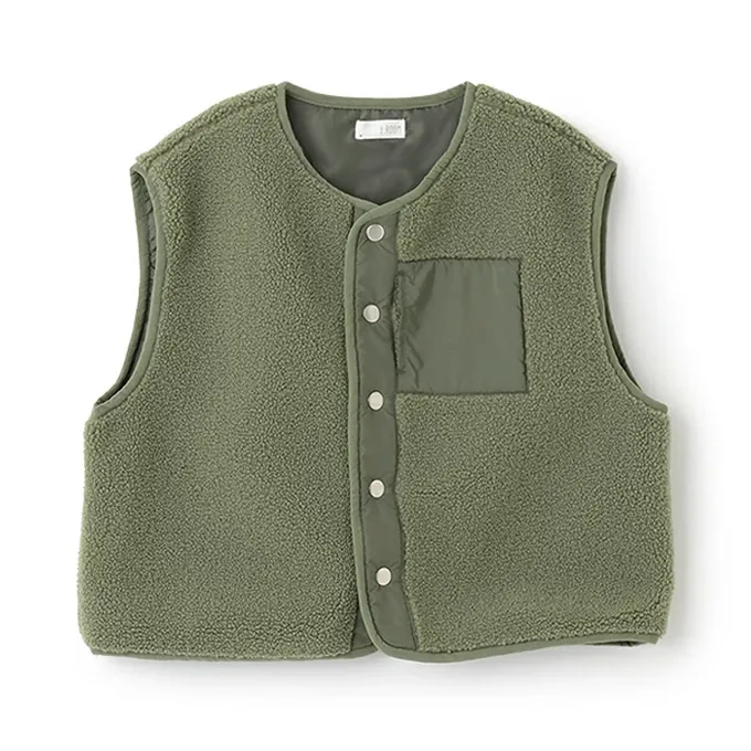 日本 b-ROOM - 可愛毛毛保暖背心-黑