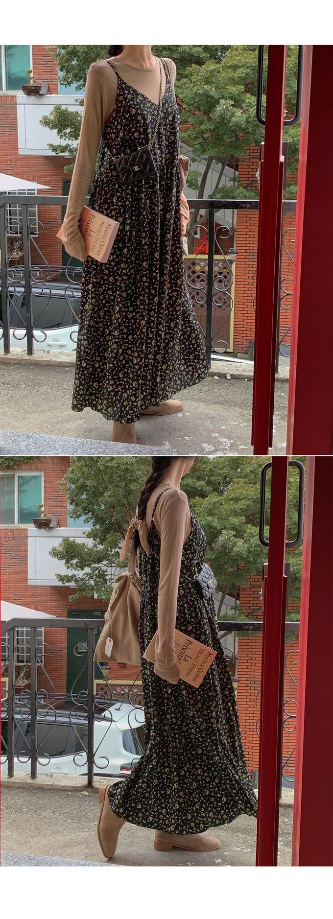 韓國女裝代購 - 搭配必備！極簡薄透長袖上衣-拿鐵咖 (FREE)