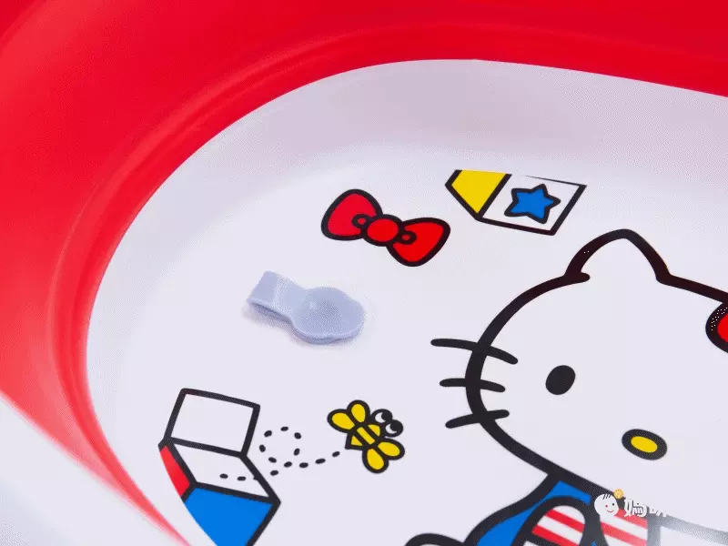 Karibu - 嘉嬰寶嬰兒摺疊浴盆-藍色Hello Kitty