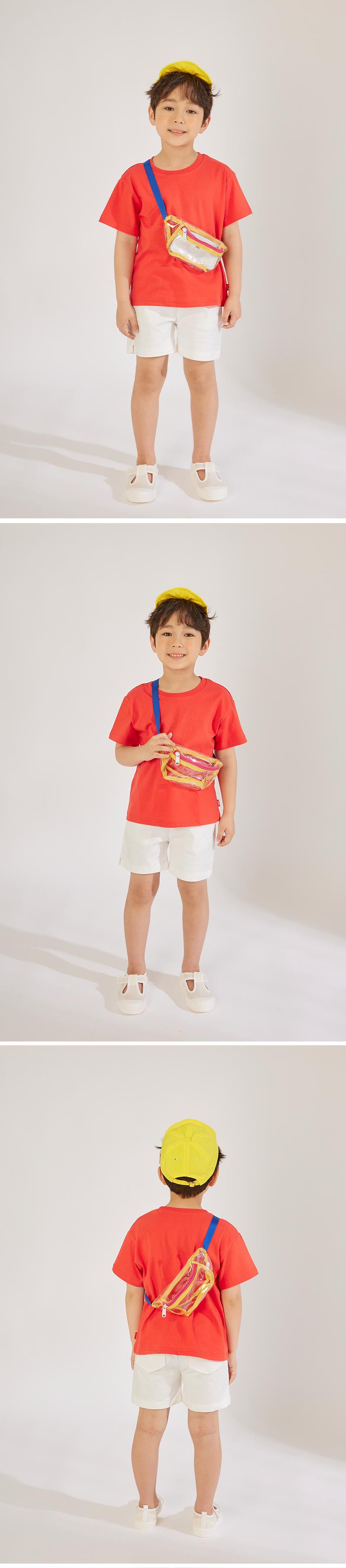 韓國 OZKIZ - (附透明包)簡約短袖上衣-紅