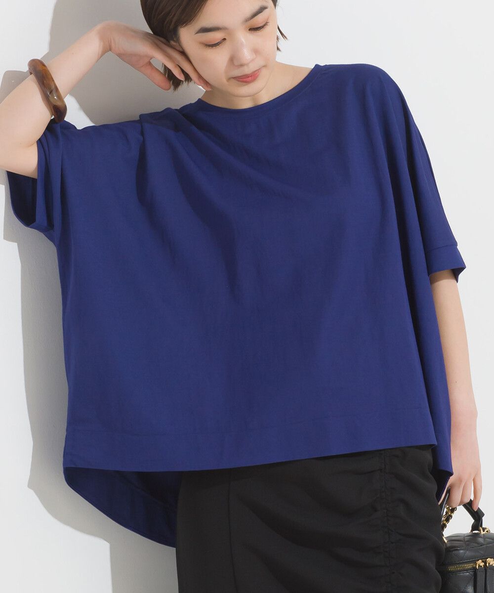 日本 OMNES - 涼感機能 嫘縈混落肩短袖上衣-白