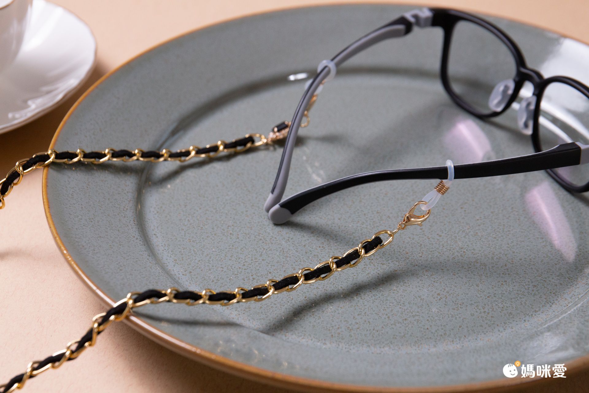 小香風時尚金屬口罩/眼鏡掛鏈-金色 (總長70cm)