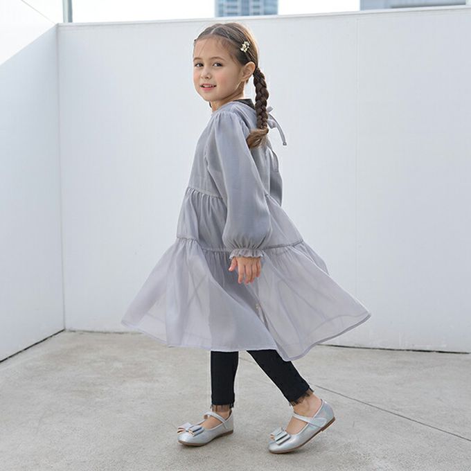 日本 Lycee mine - 下擺酷甜薄紗合身九分褲-黑