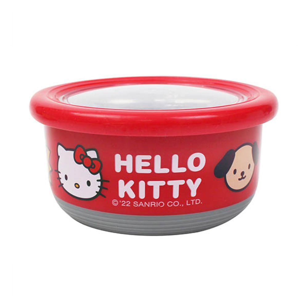 Hello Kitty不銹鋼圓形保鮮餐碗-大