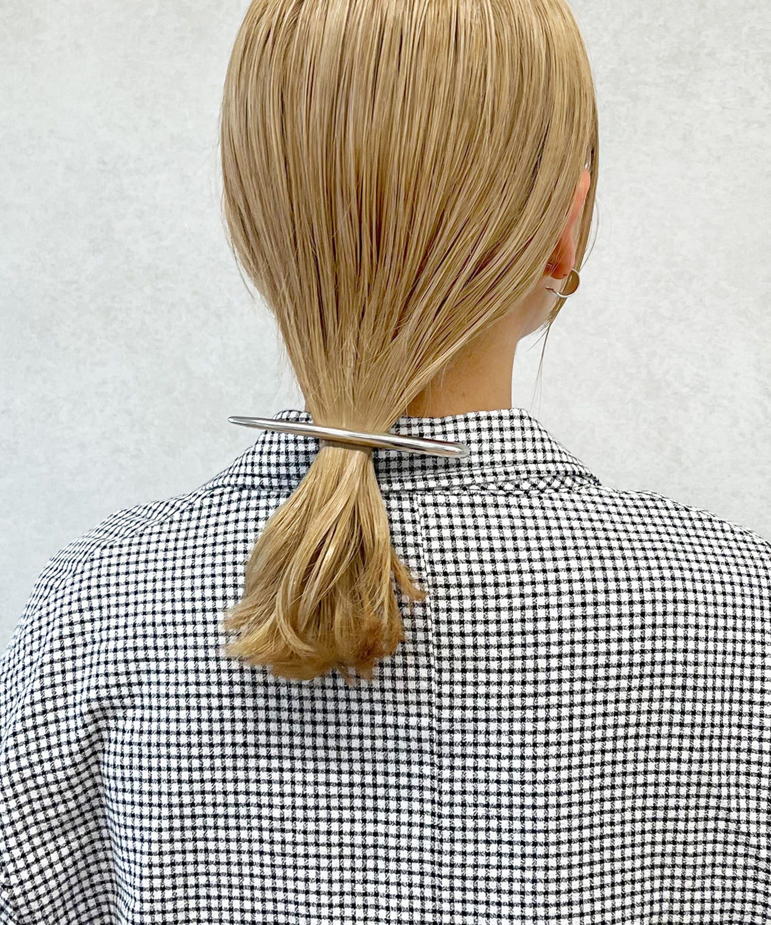 日本 Lattice - 率性簡約金屬一字夾/髮夾-銅棕