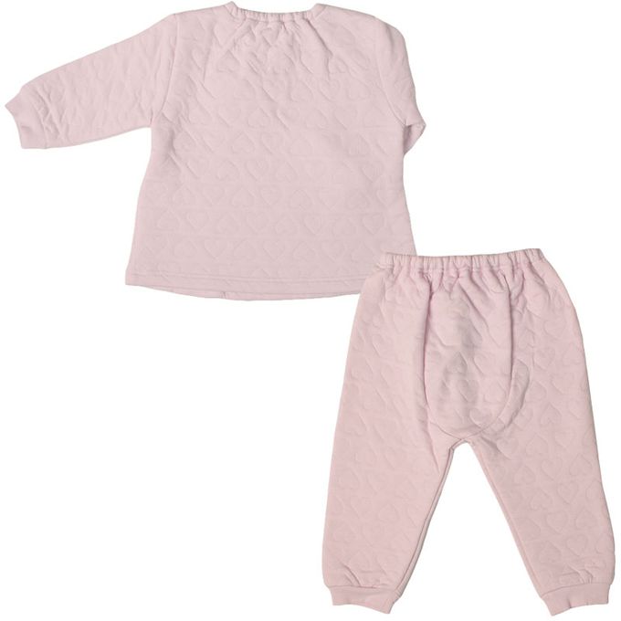 akachan honpo - 長袖鋪棉家居服-側邊按扣 杯子蛋糕-紫色