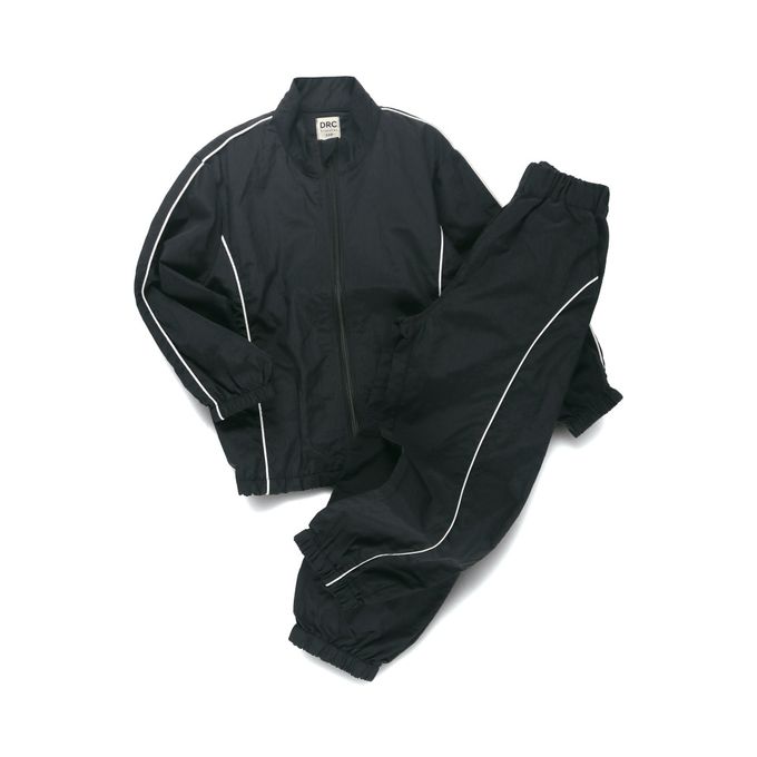 日本 BRANSHES - 低調線條滾邊輕量尼龍外套-灰x螢綠