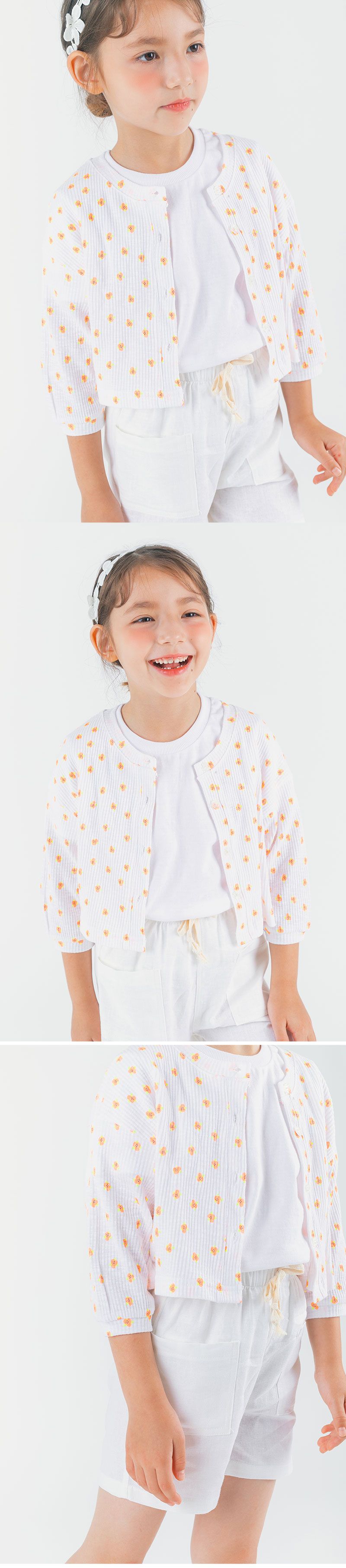 韓國 OZKIZ - 針織薄款短版小外套-白