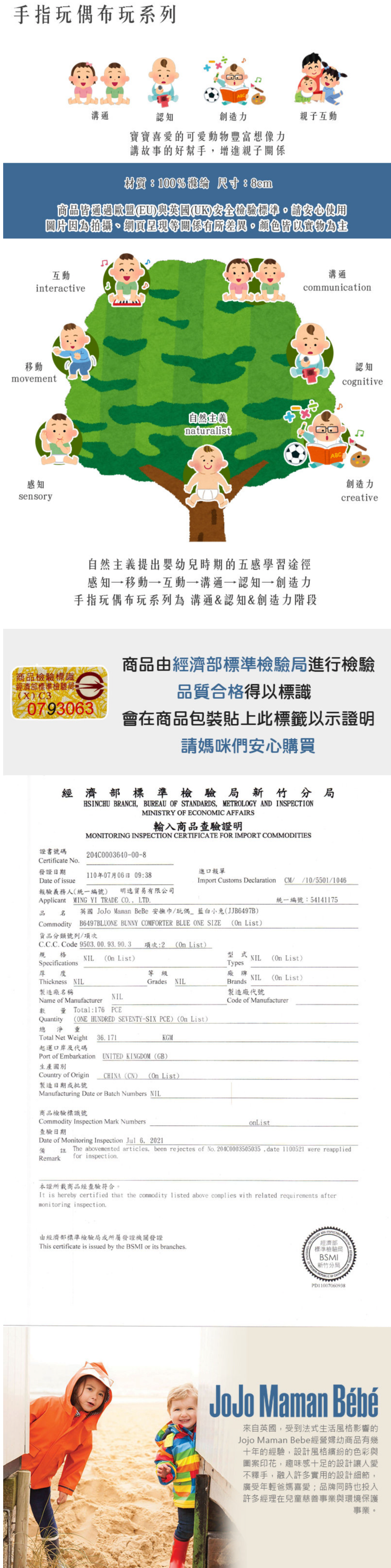 英國 JoJo Maman BeBe - 布玩系列/手指布偶5入_布玩系列-森林好朋友