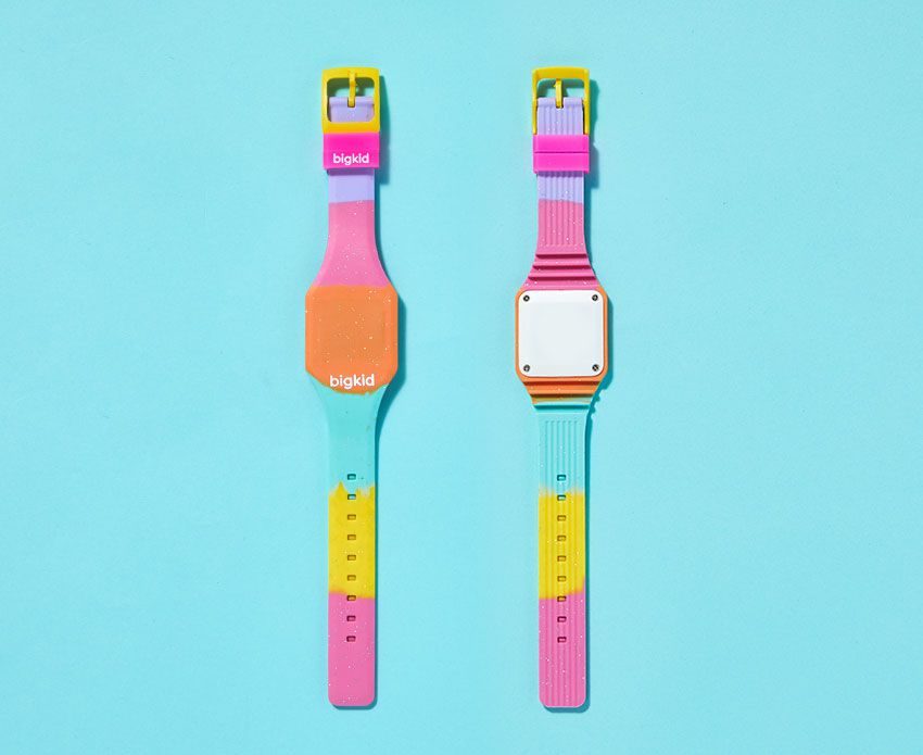 韓國 bigkid - 香香LED電子錶-深藍(葡萄香)