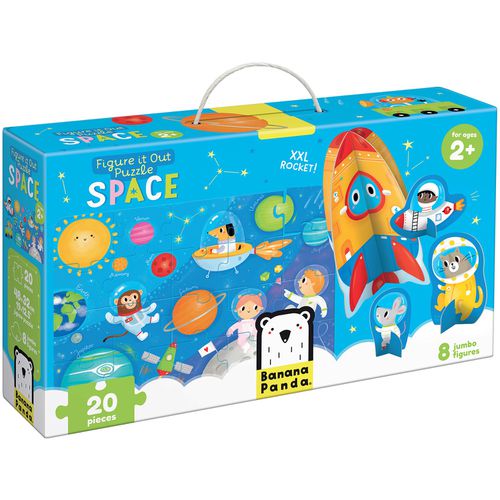Banana Panda - 遊戲拼圖-立體外太空-20片、8款立體紙偶