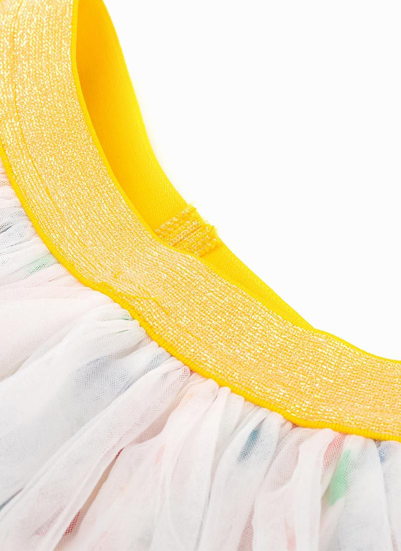 韓國 OZKIZ - 彩色愛心雙層網紗裙