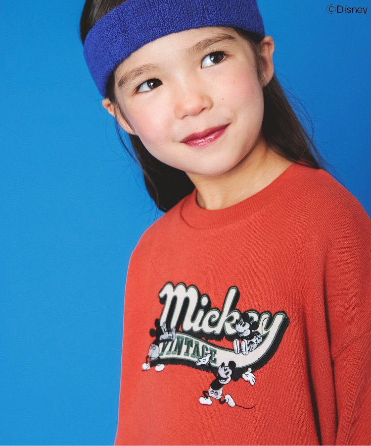 日本 BREEZE - 聯名款 迪士尼印花長袖上衣-米奇復古-黃