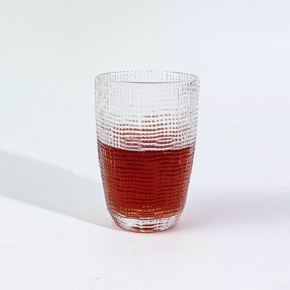 細格手感高酒杯/水杯-6入組-410ML