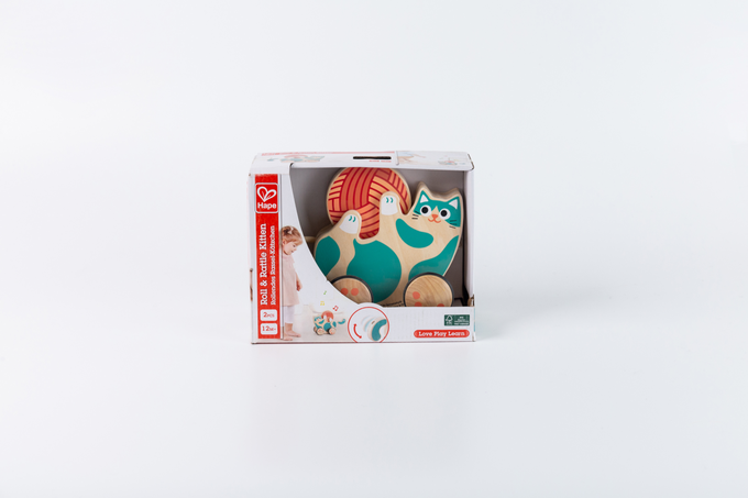 德國 Hape - 貓咪學步牽繩玩具