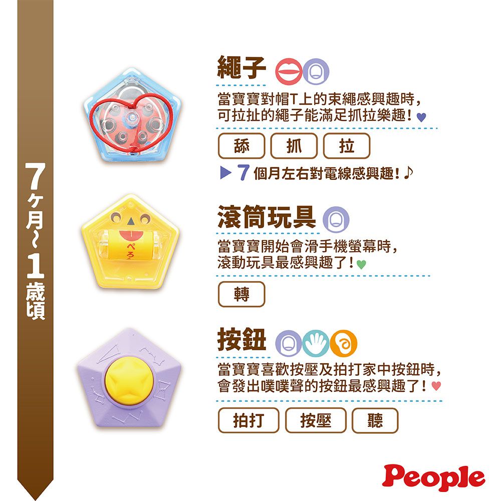 日本 People - 五感刺激洞洞球玩具(柔軟)-3m+