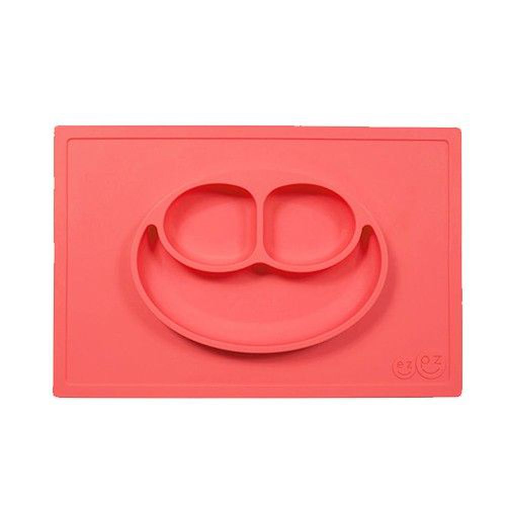 美國 ezpz - 快樂餐盤 Happy Mat-餐盤-珊瑚紅 (38cm*25cm*2.54cm)-420ml