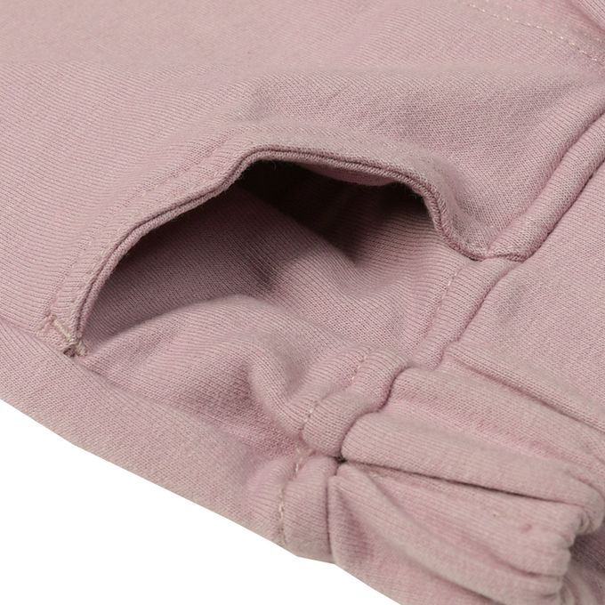 akachan honpo - 10分長經典褲 裏起毛-一般合身款-粉紅色