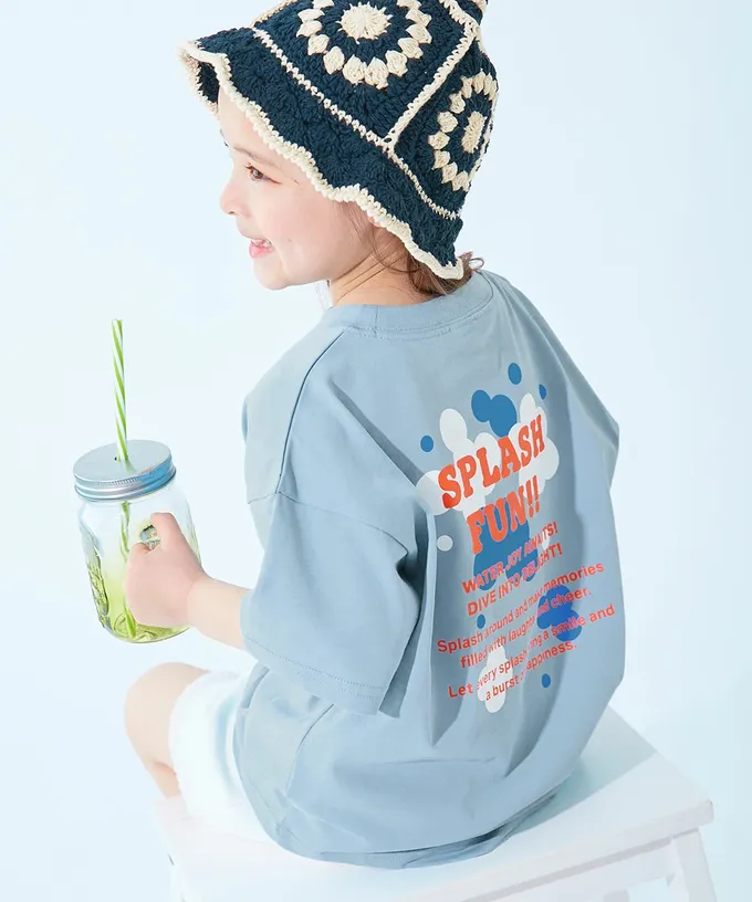 日本 devirock - 涼感速乾網眼 廓形短袖T恤-ICE CREAM-白