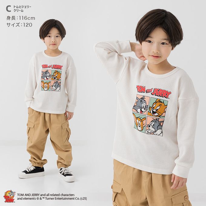 日本 Chil2 - 限定聯名 華夫格薄長袖上衣-四格表情-薄荷綠