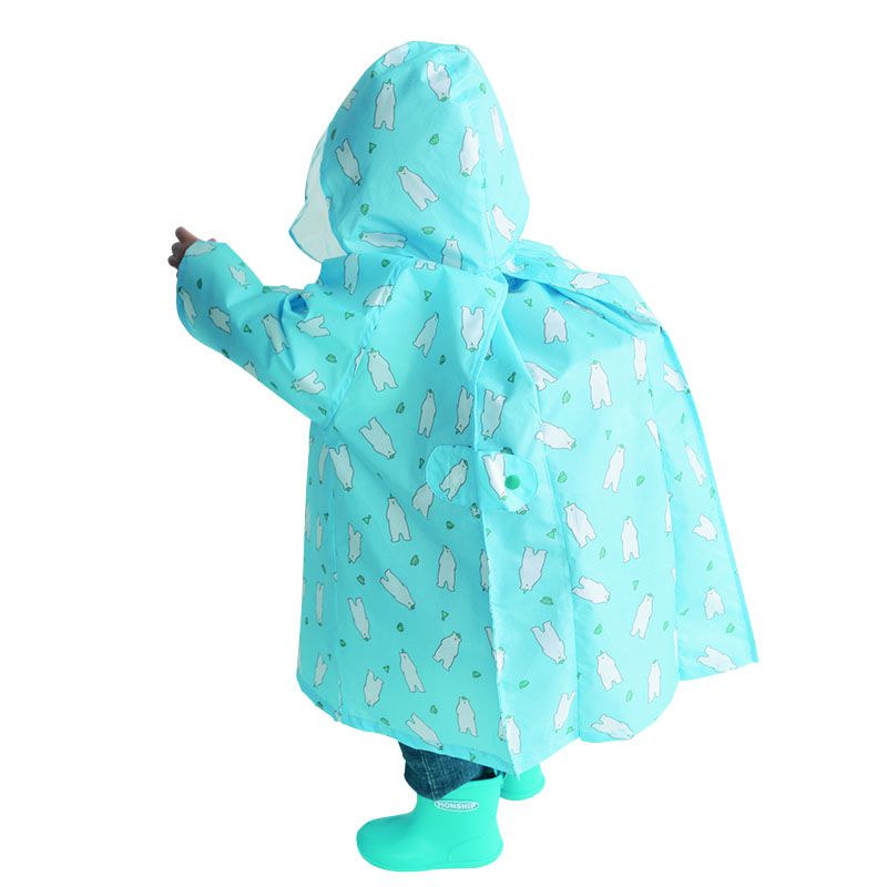 akachan honpo - 雨衣-白熊-淡藍色