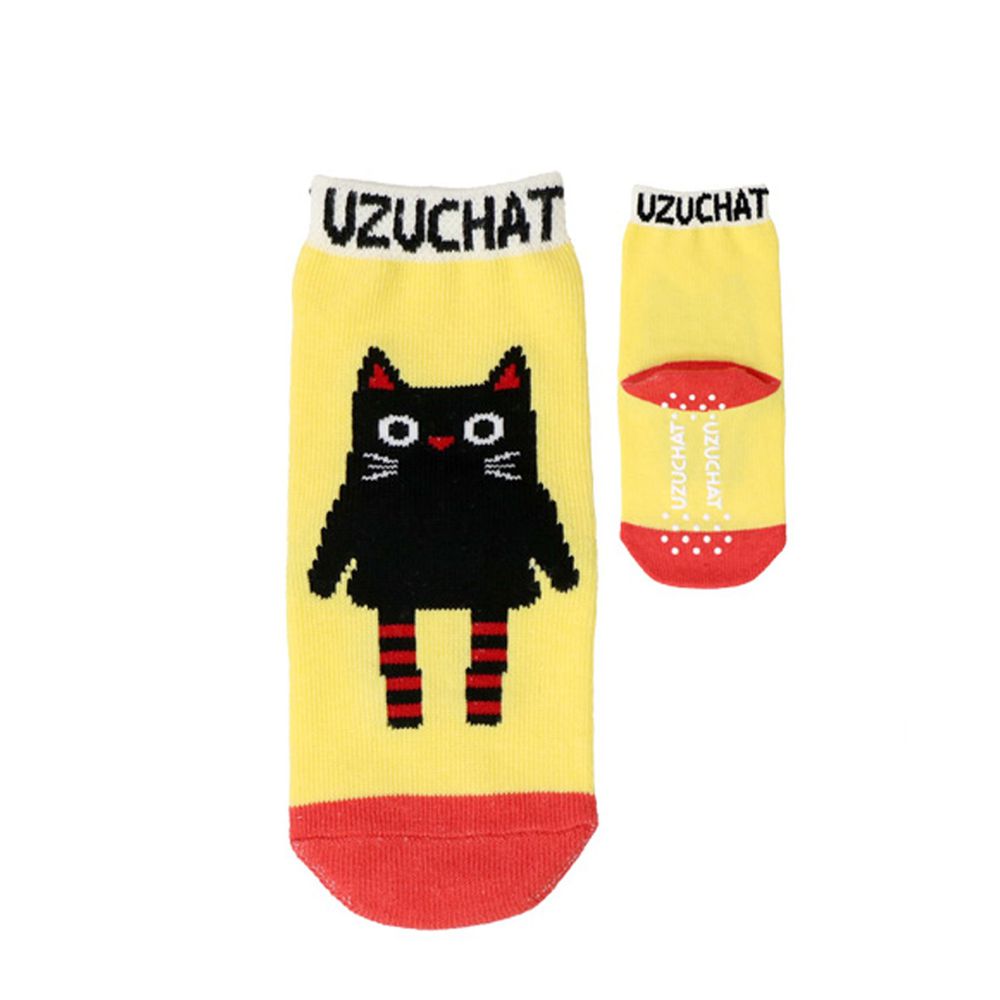 日本 ZOOLAND - 兒童短襪-B全身黑貓 (9-15cm)