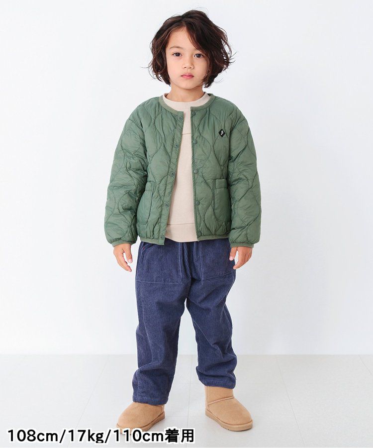 日本 BREEZE - 圓領好搭絎縫鋪棉外套(可機洗)-紅