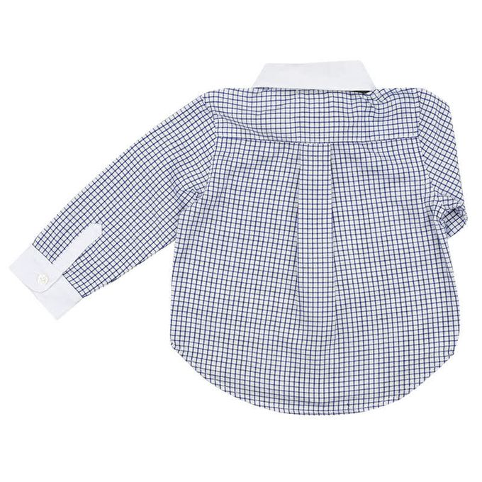 akachan honpo - 長袖襯衫-附領結-深藍色