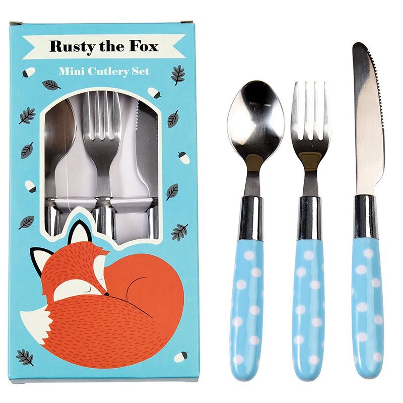 英國 Rex London - 小童/兒童餐具3入組-溫柔狐狸