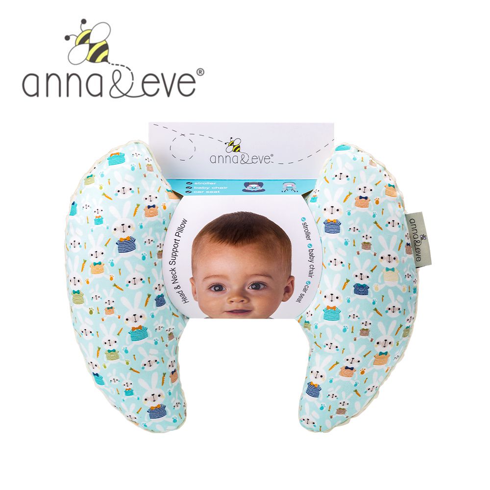 Anna&Eve - 美國嬰幼兒頭頸支撐保護枕-藍色兔子農場