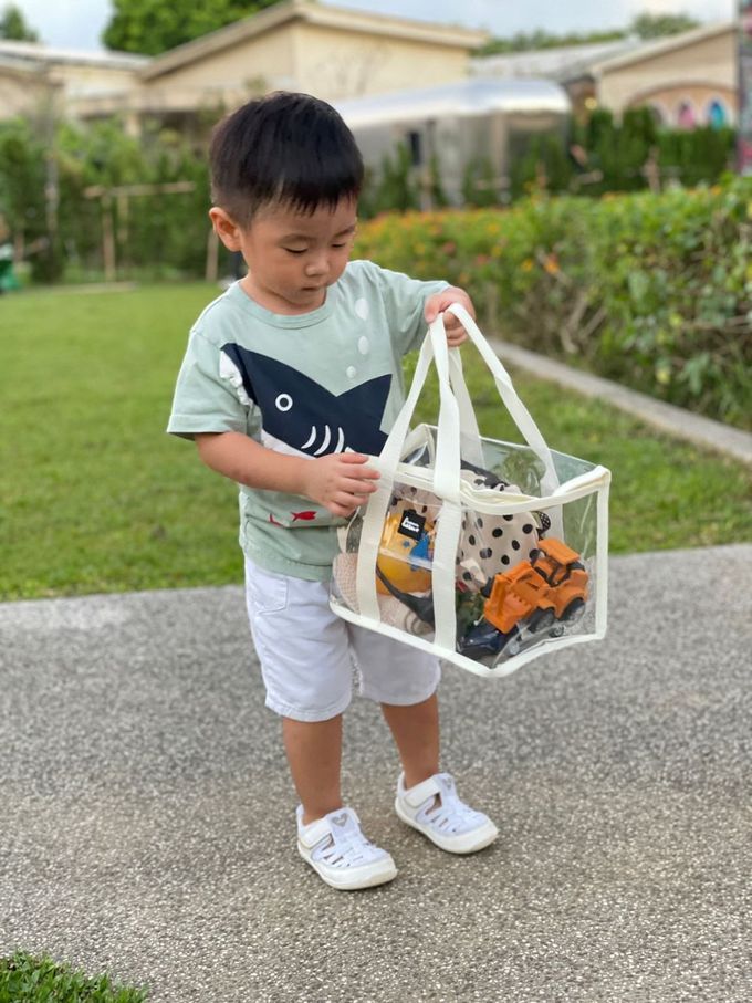 HARUhonpo 小晴天本舖 - 寶可樂收袋-好提便當袋-月球灰(透明)-M