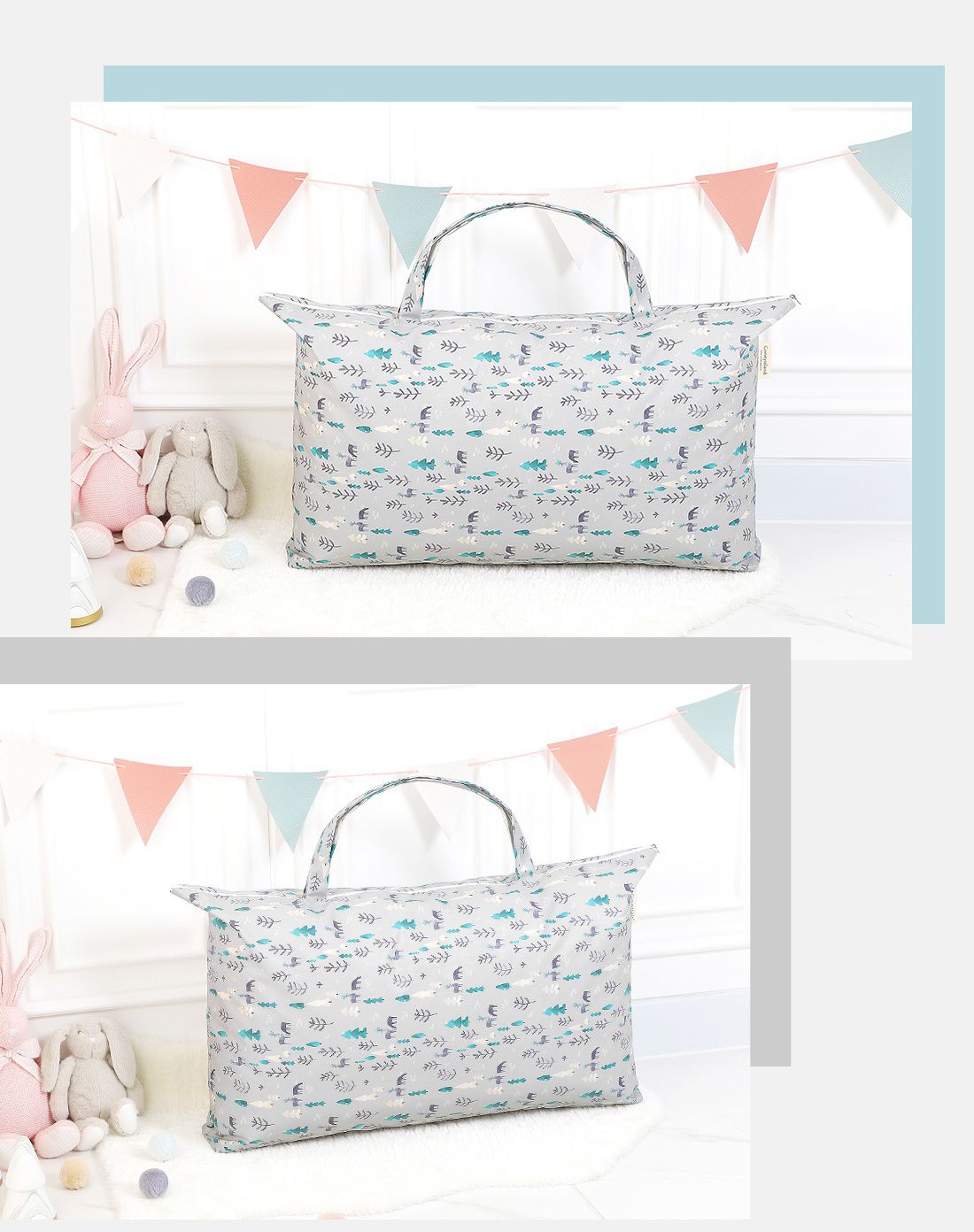 韓國 Coney Island - 雙面防水睡袋收納袋-冬季森林 (77.5X42.5cm)