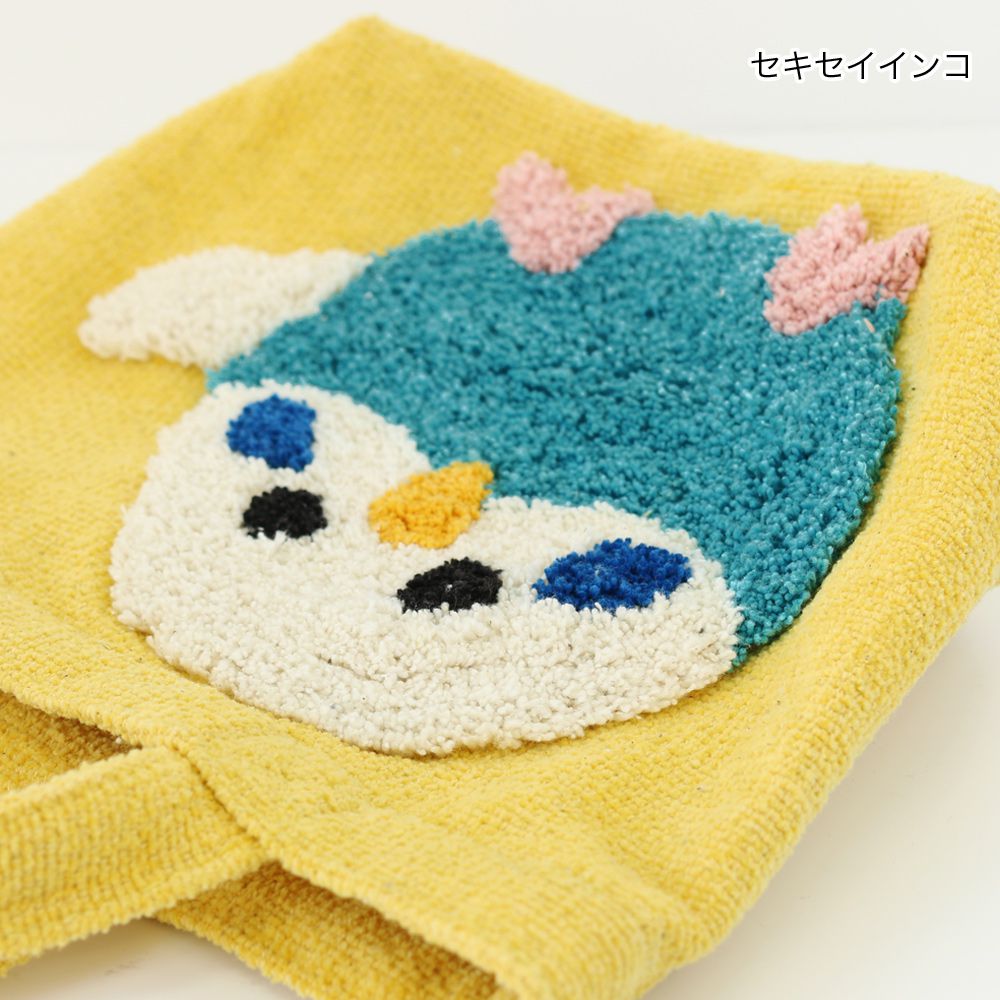 日本 TOMO - 可愛動物刺繡帆布包/提袋-小刺蝟 (29×21×D10cm)