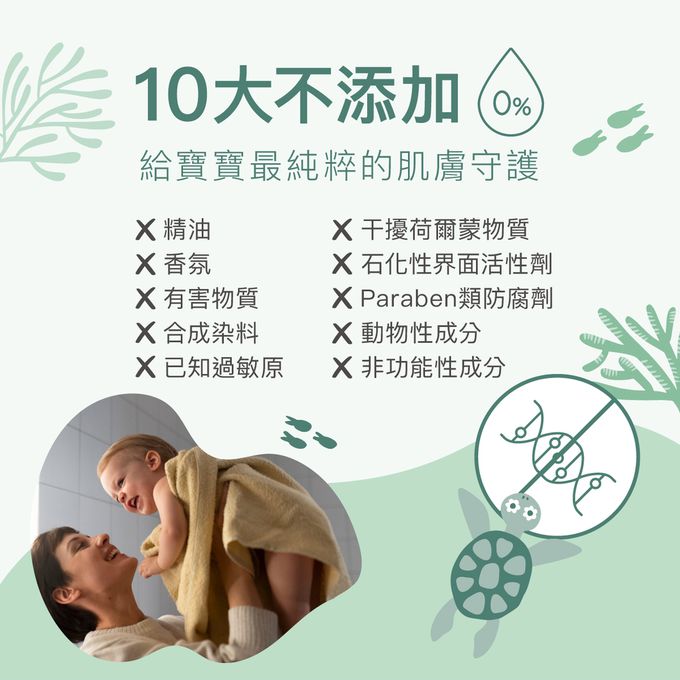 丹麥德瑪Derma - 寶寶全方位洗護四件組-沐浴露500ml+護膚霜250ml+萬用膏100ml+按摩浴油150ml