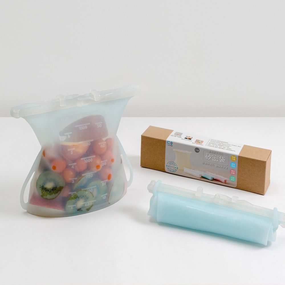 仁舟淨塑 - 矽密袋/食物袋/保鮮袋/舒肥袋 2.0版-莓果藍-1000ml