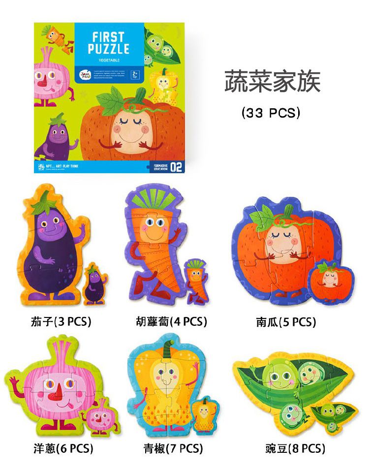 JoanMiro - 幼兒大塊拼圖-蔬菜家族