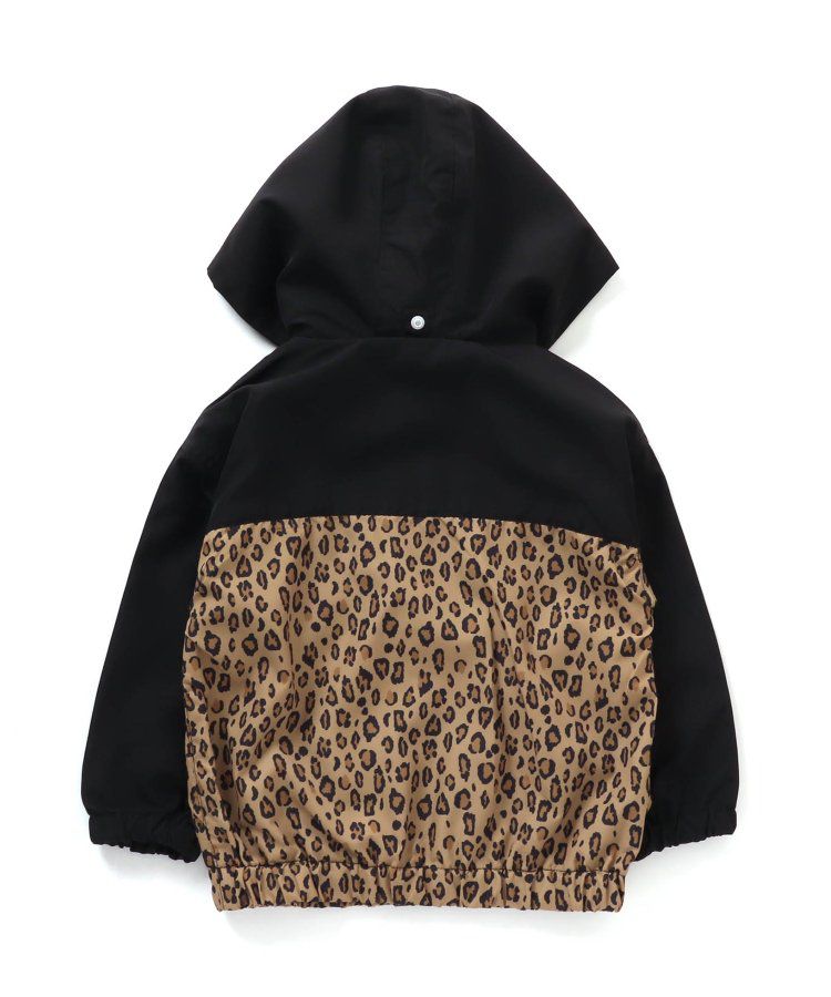 日本 BREEZE - 防潑水繽紛撞色連帽休閒外套-土耳其藍x棕