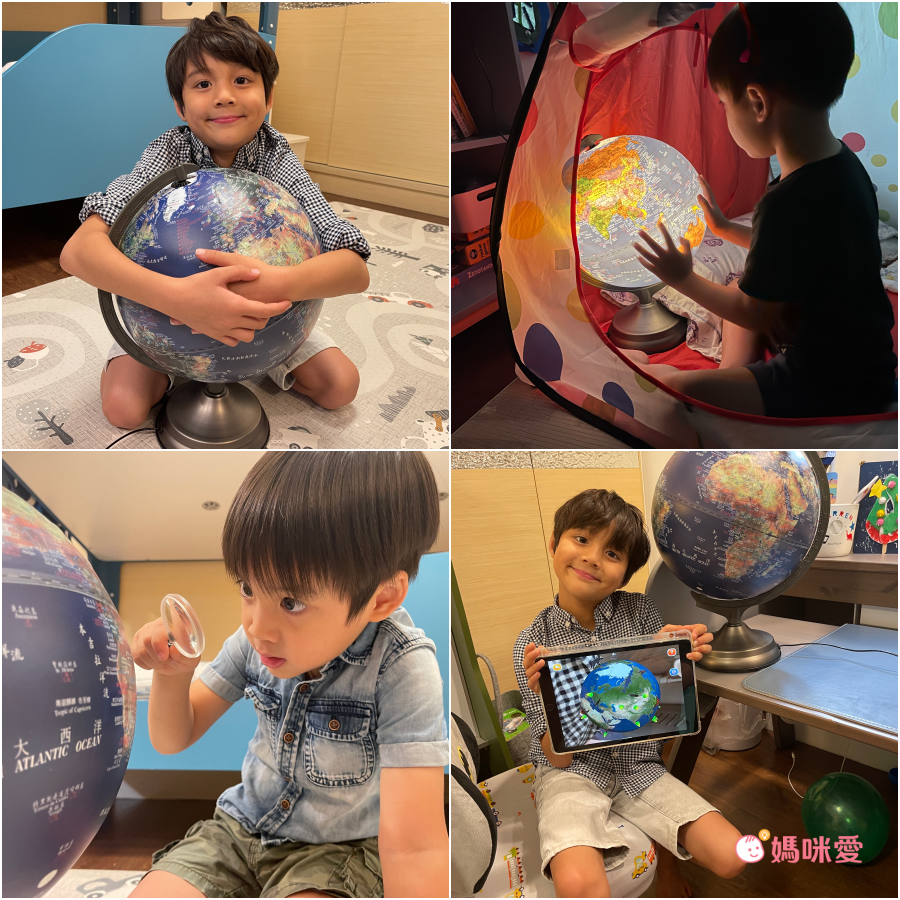 SKYGLOBE - 12吋衛星觸控三段式立體地球儀(AR互動款)