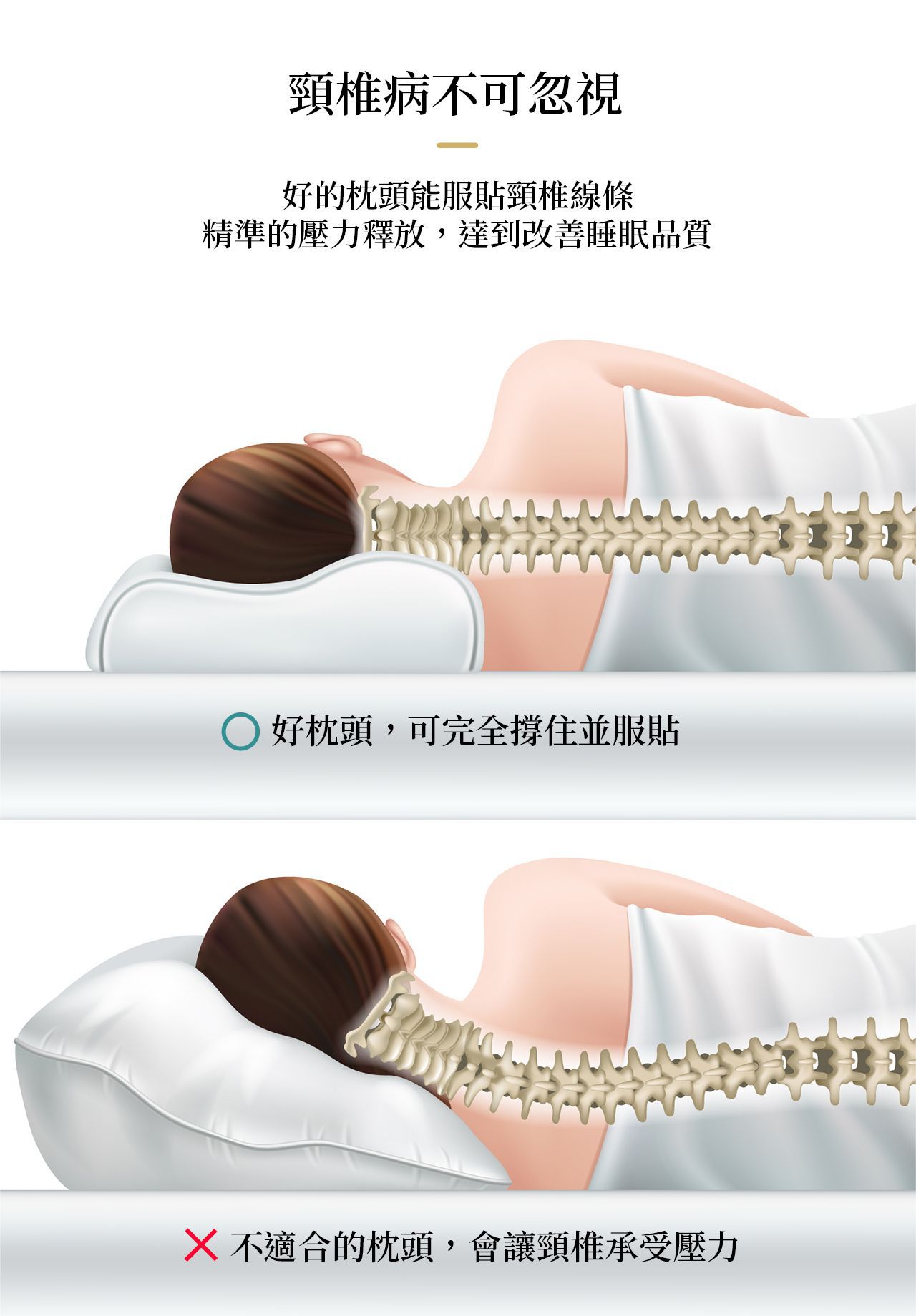 6D 獨立筒彈簧可水洗枕頭