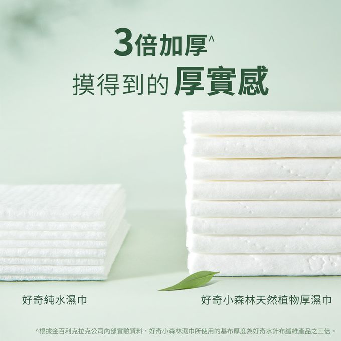 HUGGIES好奇 - 小森林嬰兒天然植物厚濕巾 88抽 X9包/箱