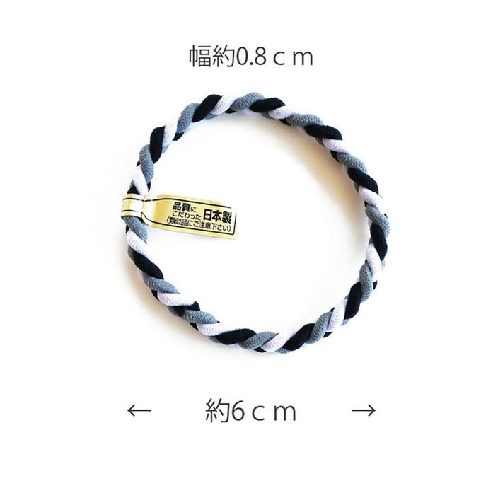 日本 Melody Accessory - 日本製 專利耐用麻花編織髮圈(5入組)-橘黃