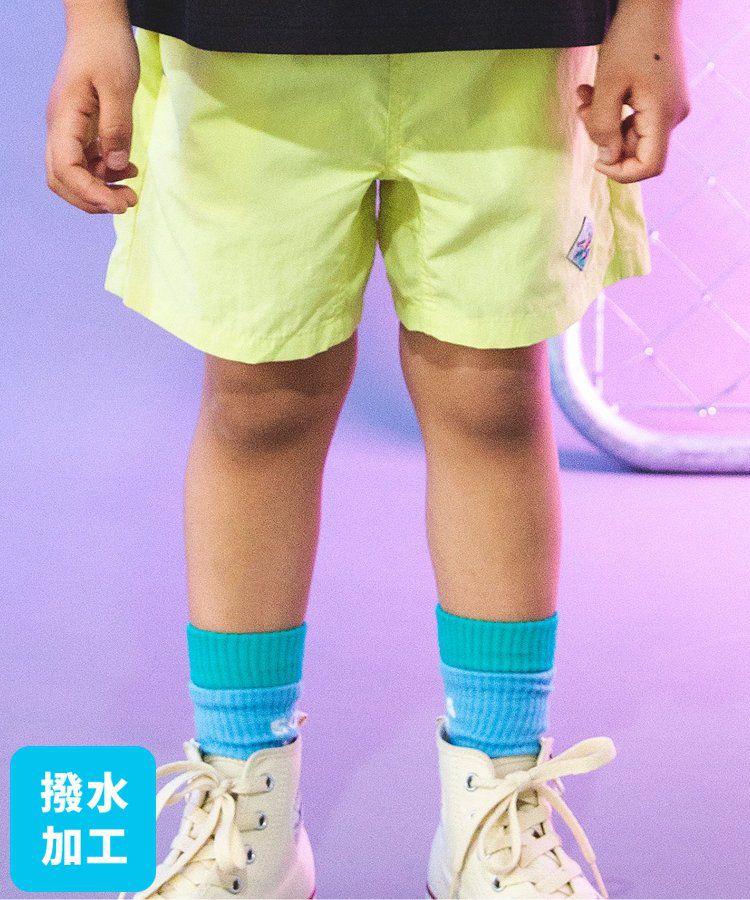 日本 BREEZE - 水陸二用百搭logo裝飾短褲-寶石綠