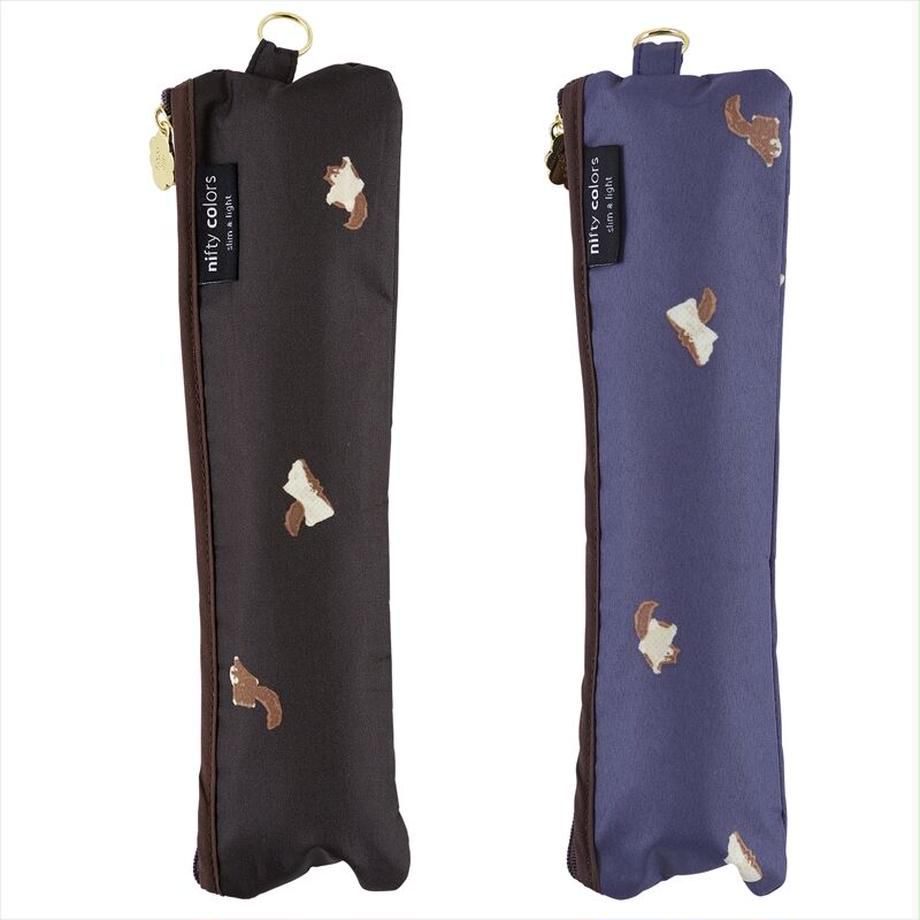 日本 nifty colors - 抗UV輕量 晴雨兩用折疊傘-小飛鼠-深藍 (直徑88cm/158g)