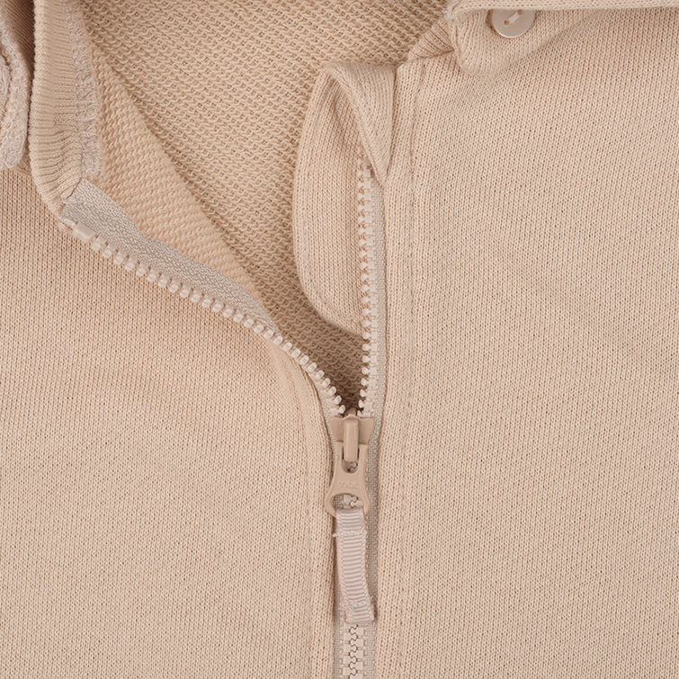 akachan honpo - 連帽外套-毛圈內裡-淺卡其色