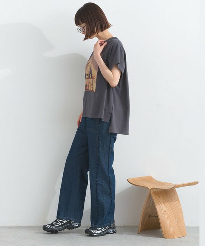 日本 Lupilien - 16支天竺棉 療癒印花法式袖上衣-貓咪的房間-白